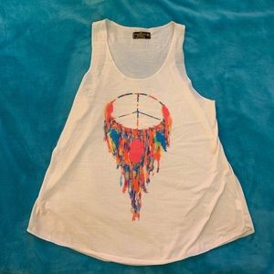 Peace dream catcher tank top